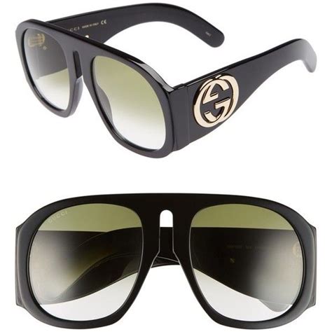 gucci 57mm wayfarer sunglasses